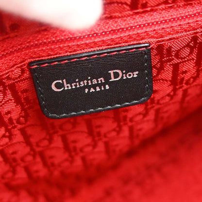 Christian Dior Black Lambskin Medium Lady Dior Cannage 2way Shoulder Handbag