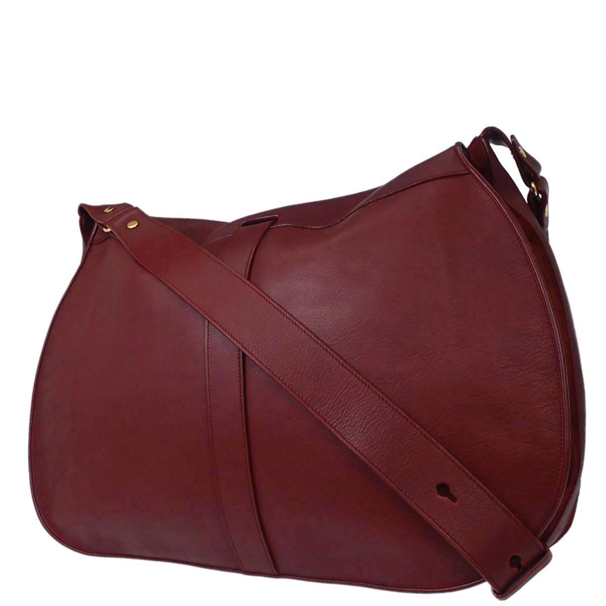 Cartier Bordeaux Leather Shoulder Bag
