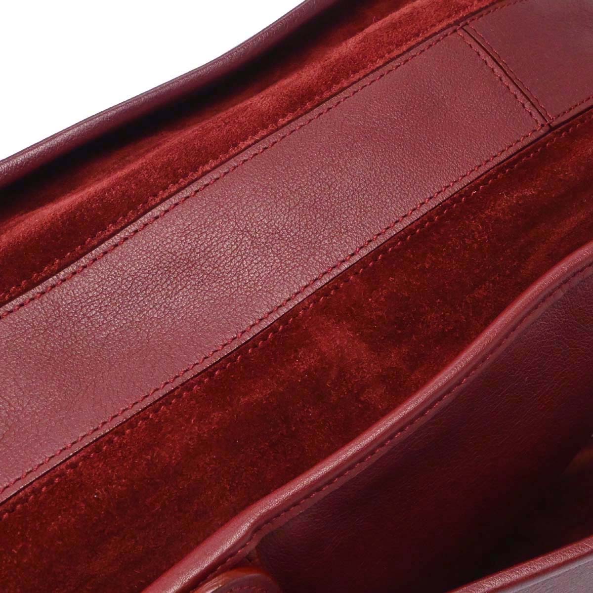 Cartier Bordeaux Leather Shoulder Bag