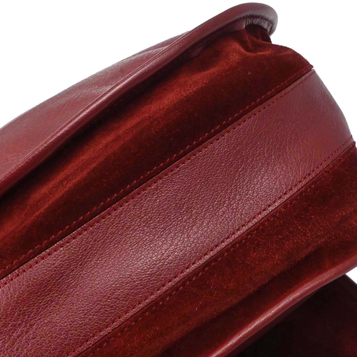 Cartier Bordeaux Leather Shoulder Bag