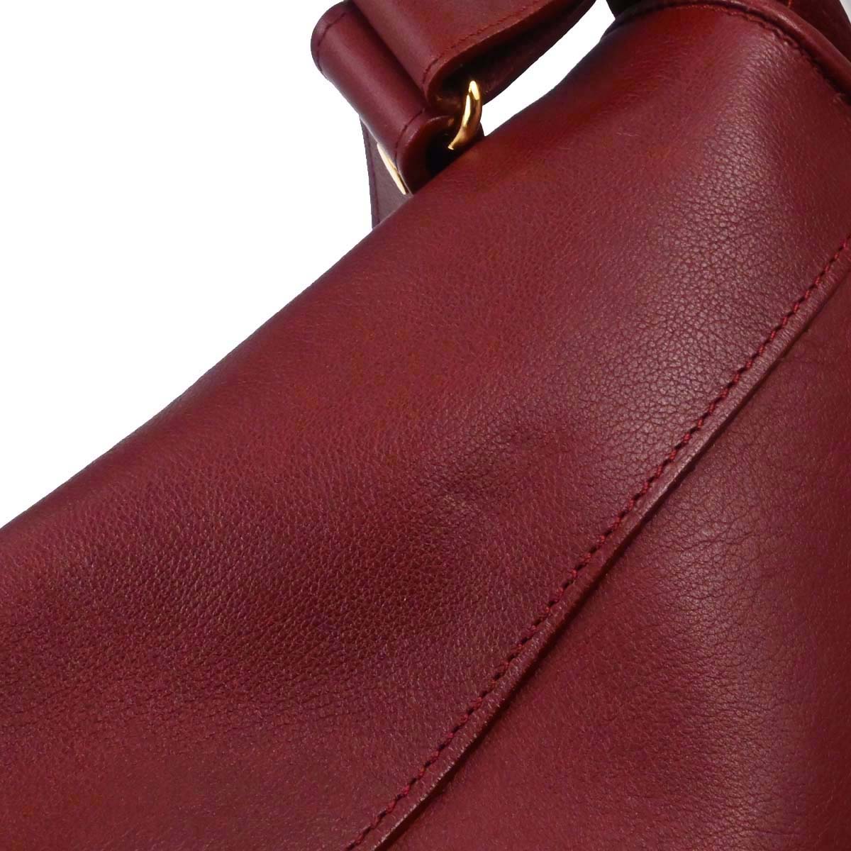 Cartier Bordeaux Leather Shoulder Bag