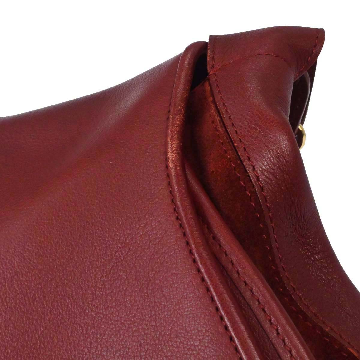 Cartier Bordeaux Leather Shoulder Bag
