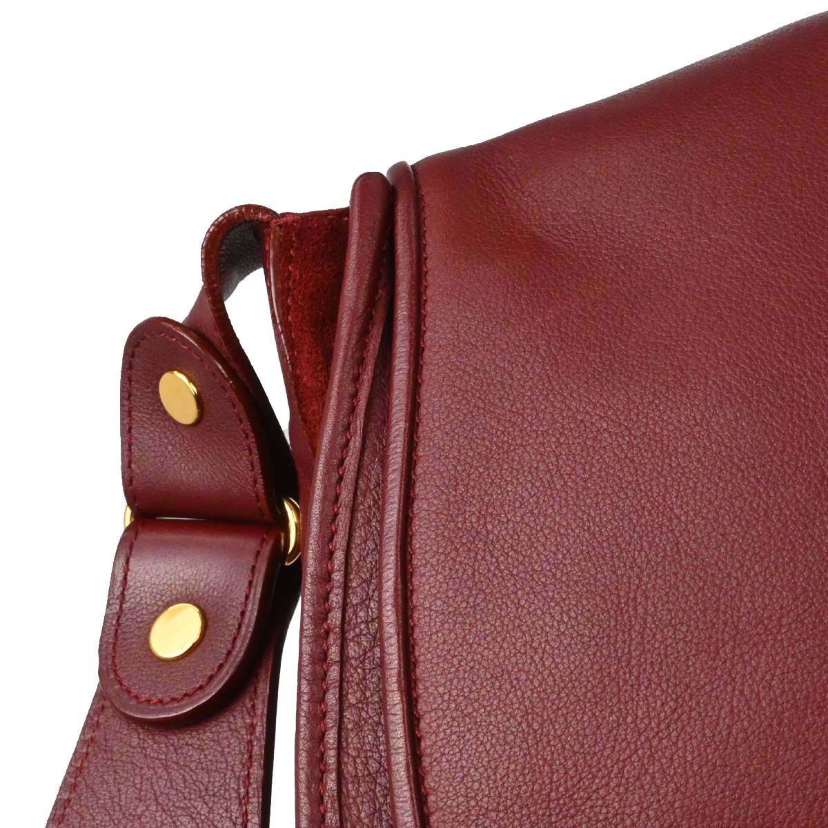 Cartier Bordeaux Leather Shoulder Bag