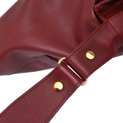 Cartier Bordeaux Leather Shoulder Bag