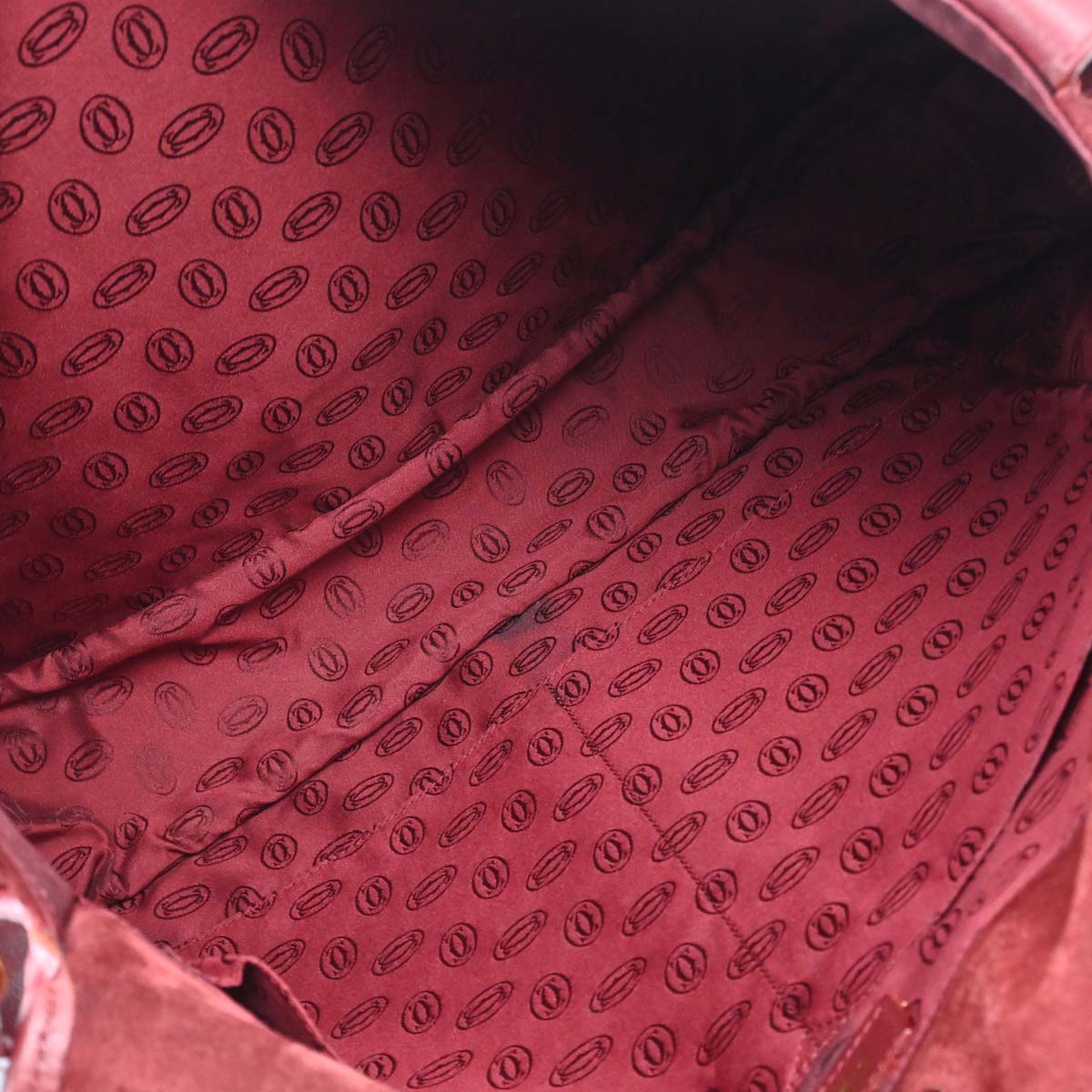 Cartier Bordeaux Leather Shoulder Bag