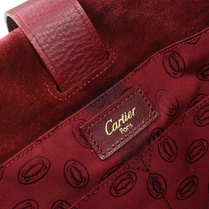 Cartier Bordeaux Leather Shoulder Bag
