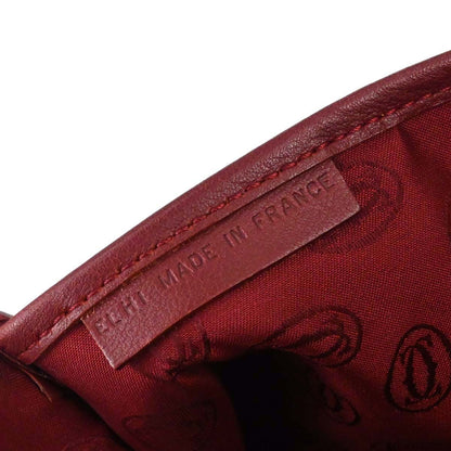 Cartier Bordeaux Leather Shoulder Bag