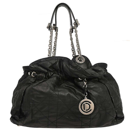 Christian Dior Black Lambskin Le Trente Cannage Tote Bag