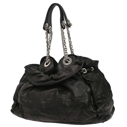 Christian Dior Black Lambskin Le Trente Cannage Tote Bag