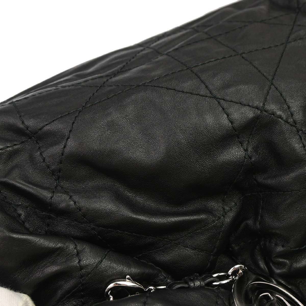 Christian Dior Black Lambskin Le Trente Cannage Tote Bag