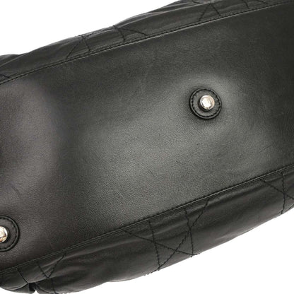 Christian Dior Black Lambskin Le Trente Cannage Tote Bag