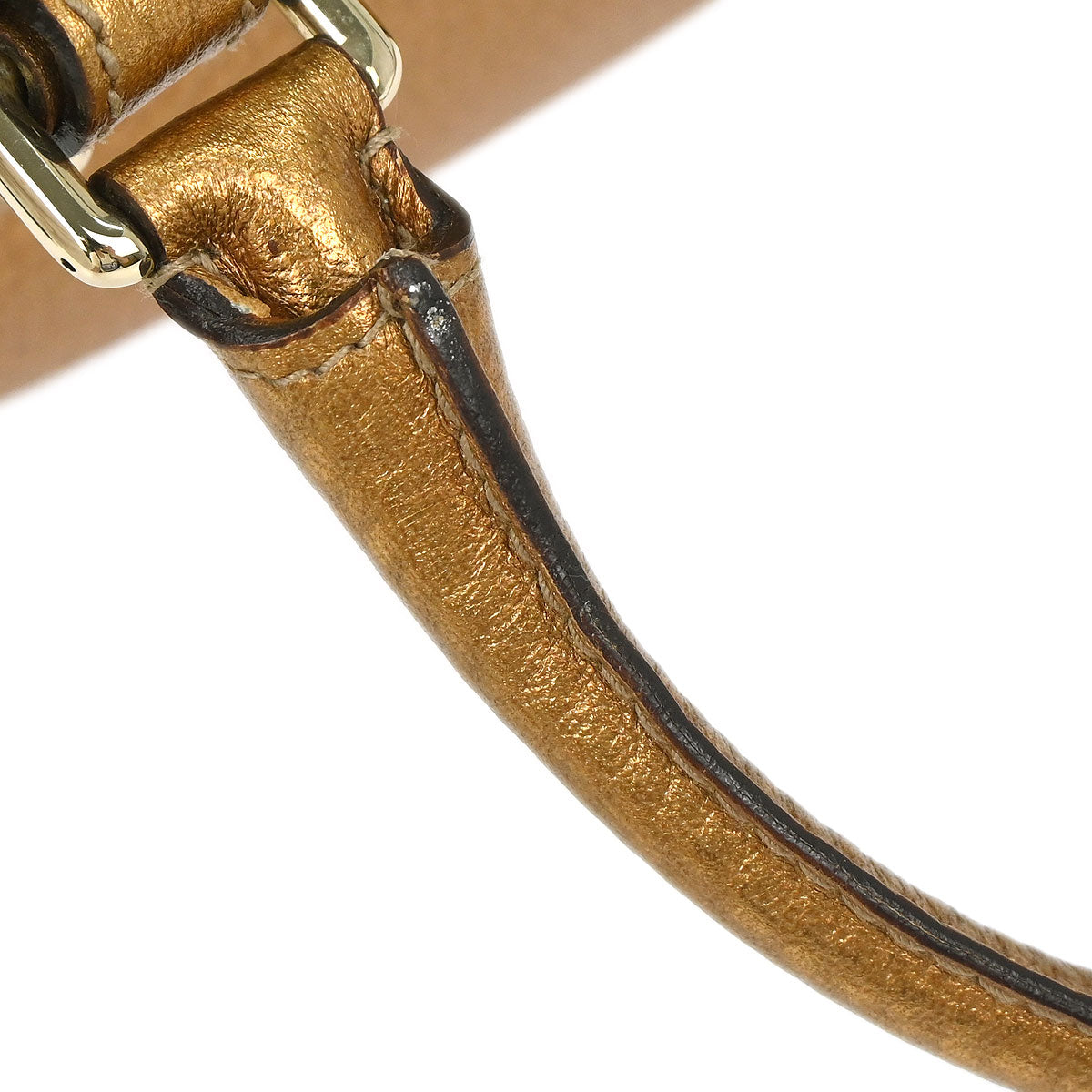 Gucci Gold Leather Horsebit GG Tote Handbag
