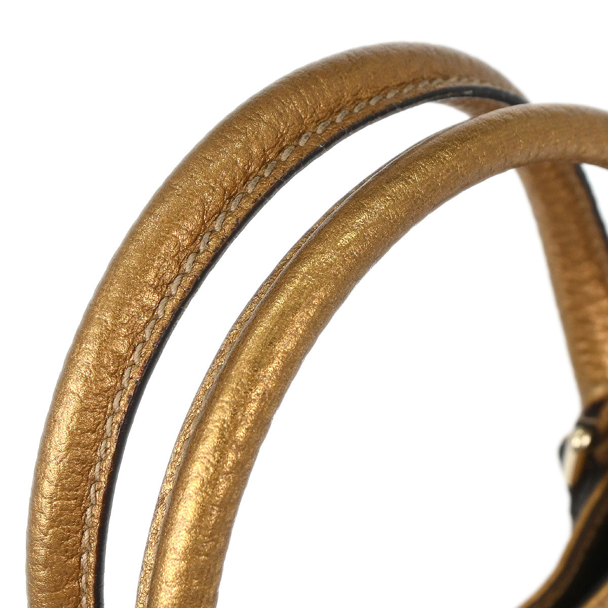 Gucci Gold Leather Horsebit GG Tote Handbag