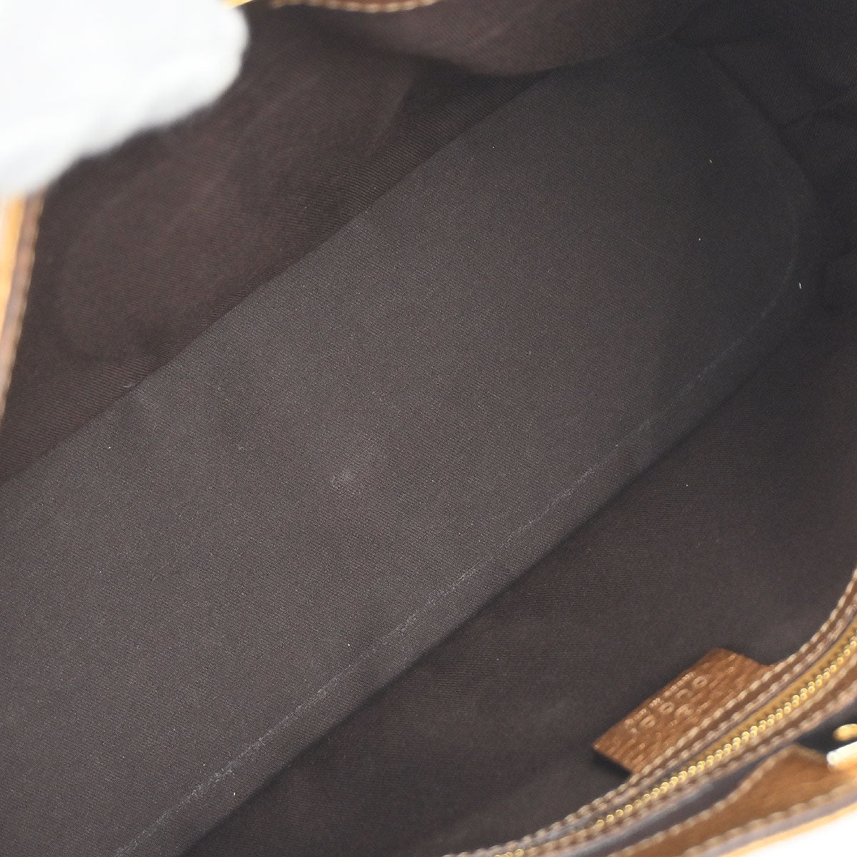 Gucci Gold Leather Horsebit GG Tote Handbag