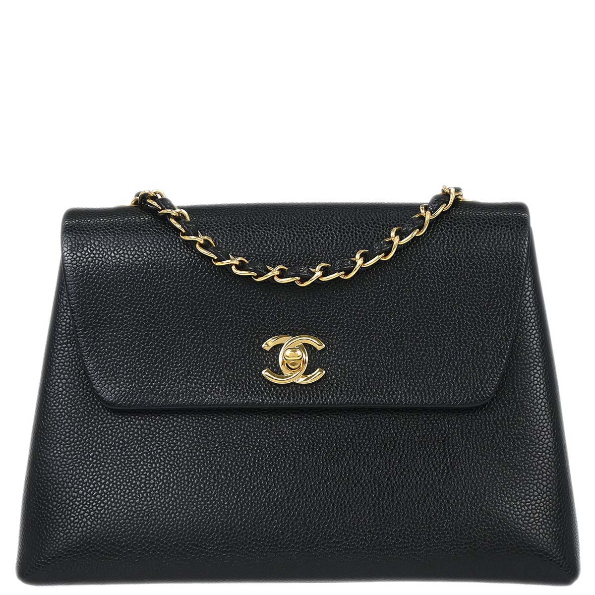 Chanel Black Caviar Skin Shoulder Bag