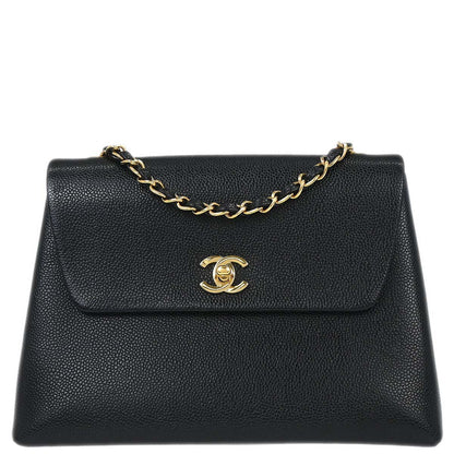 Chanel Black Caviar Skin Shoulder Bag