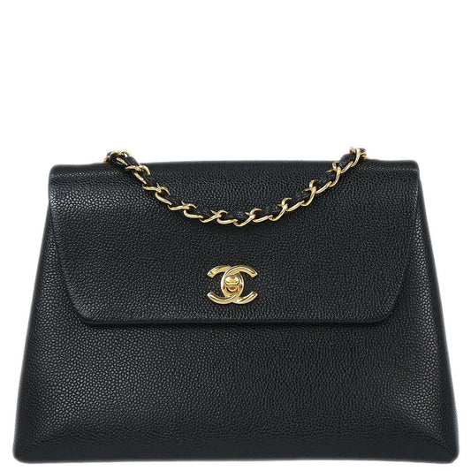 Chanel Black Caviar Skin Shoulder Bag