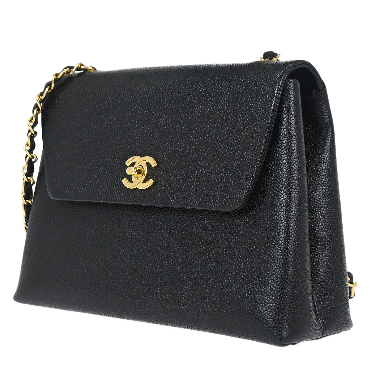 Chanel Black Caviar Skin Shoulder Bag