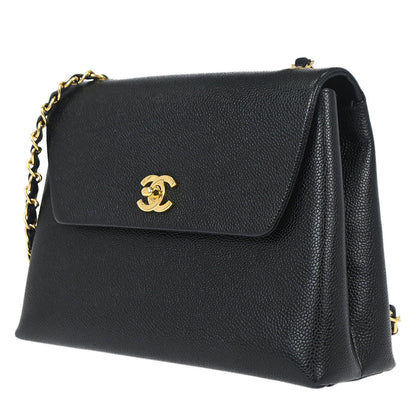 Chanel Black Caviar Skin Shoulder Bag