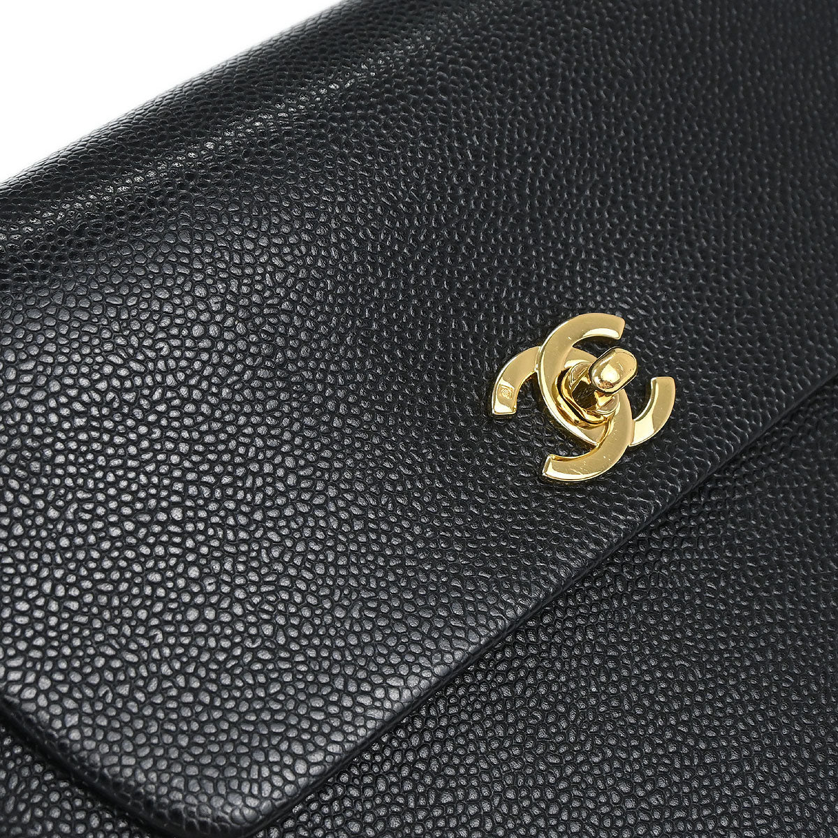 Chanel Black Caviar Skin Shoulder Bag
