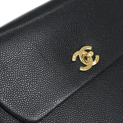 Chanel Black Caviar Skin Shoulder Bag