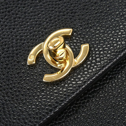 Chanel Black Caviar Skin Shoulder Bag