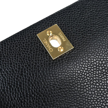 Chanel Black Caviar Skin Shoulder Bag