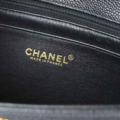 Chanel Black Caviar Skin Shoulder Bag