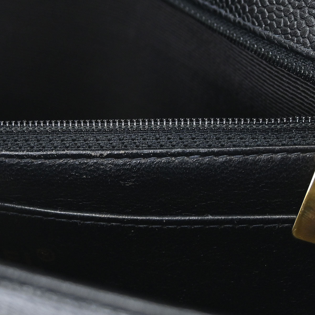 Chanel Black Caviar Skin Shoulder Bag