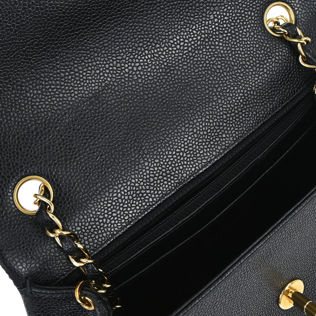 Chanel Black Caviar Skin Shoulder Bag