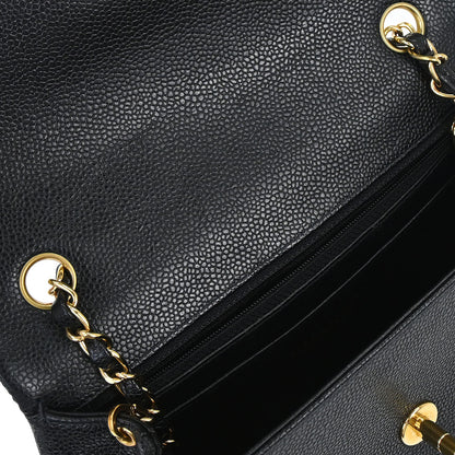 Chanel Black Caviar Skin Shoulder Bag