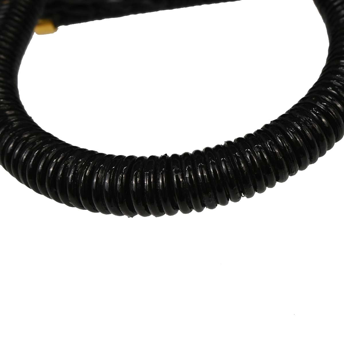 Salvatore Ferragamo Black Rattan Gancini Handbag