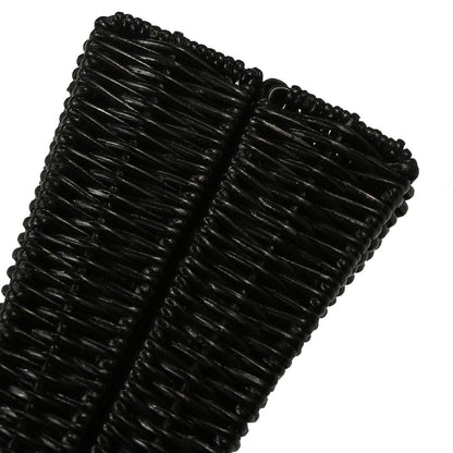 Salvatore Ferragamo Black Rattan Gancini Handbag