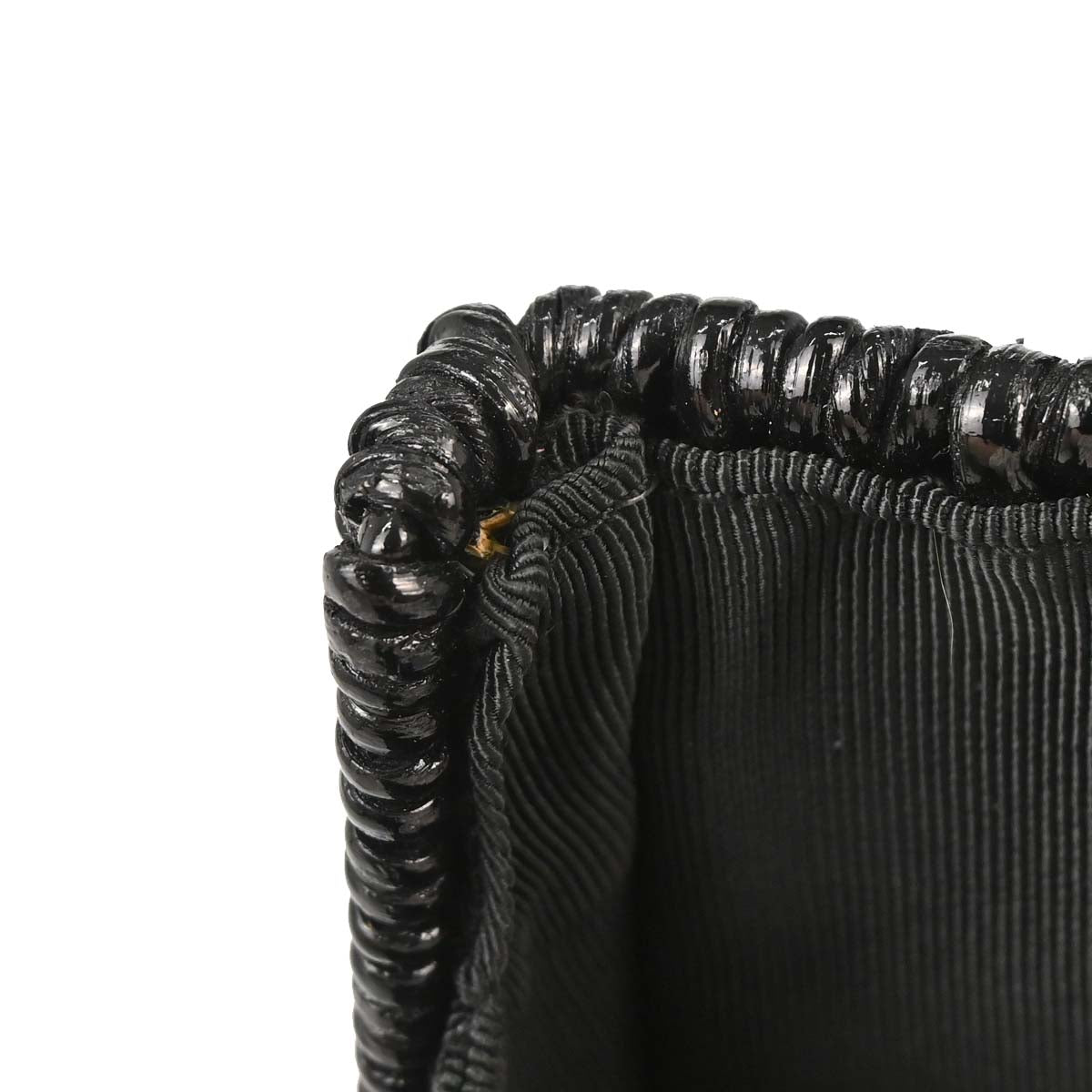 Salvatore Ferragamo Black Rattan Gancini Handbag