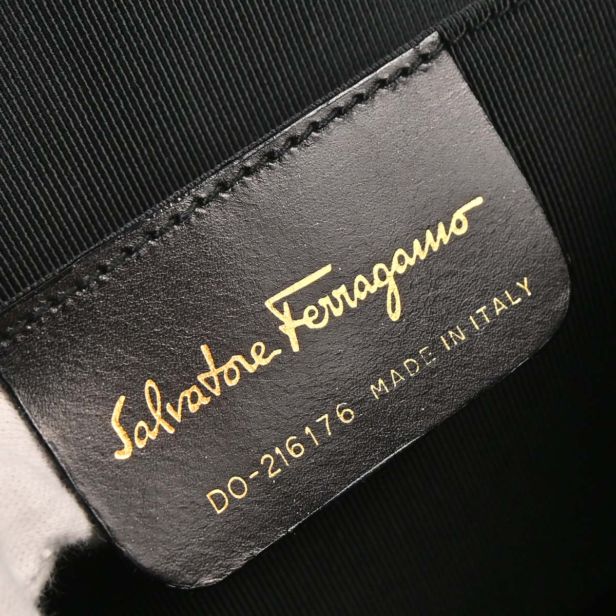 Salvatore Ferragamo Black Rattan Gancini Handbag