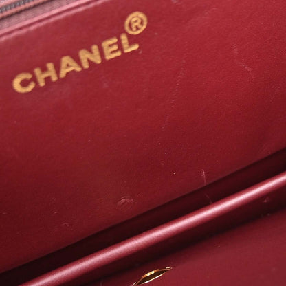 Chanel 1994-1996 Black Lambskin Pushlock Medium Half Flap Shoulder Bag