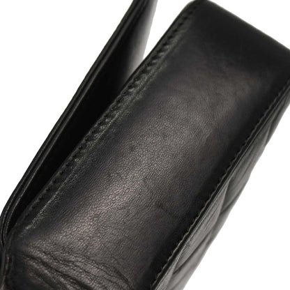 Chanel 2002-2003 Black Lambskin Choco Bar Shoulder Bag