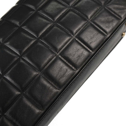 Chanel 2002-2003 Black Lambskin Choco Bar Shoulder Bag