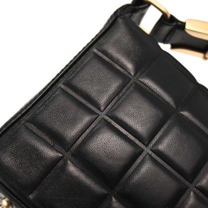 Chanel 2002-2003 Black Lambskin Choco Bar Shoulder Bag