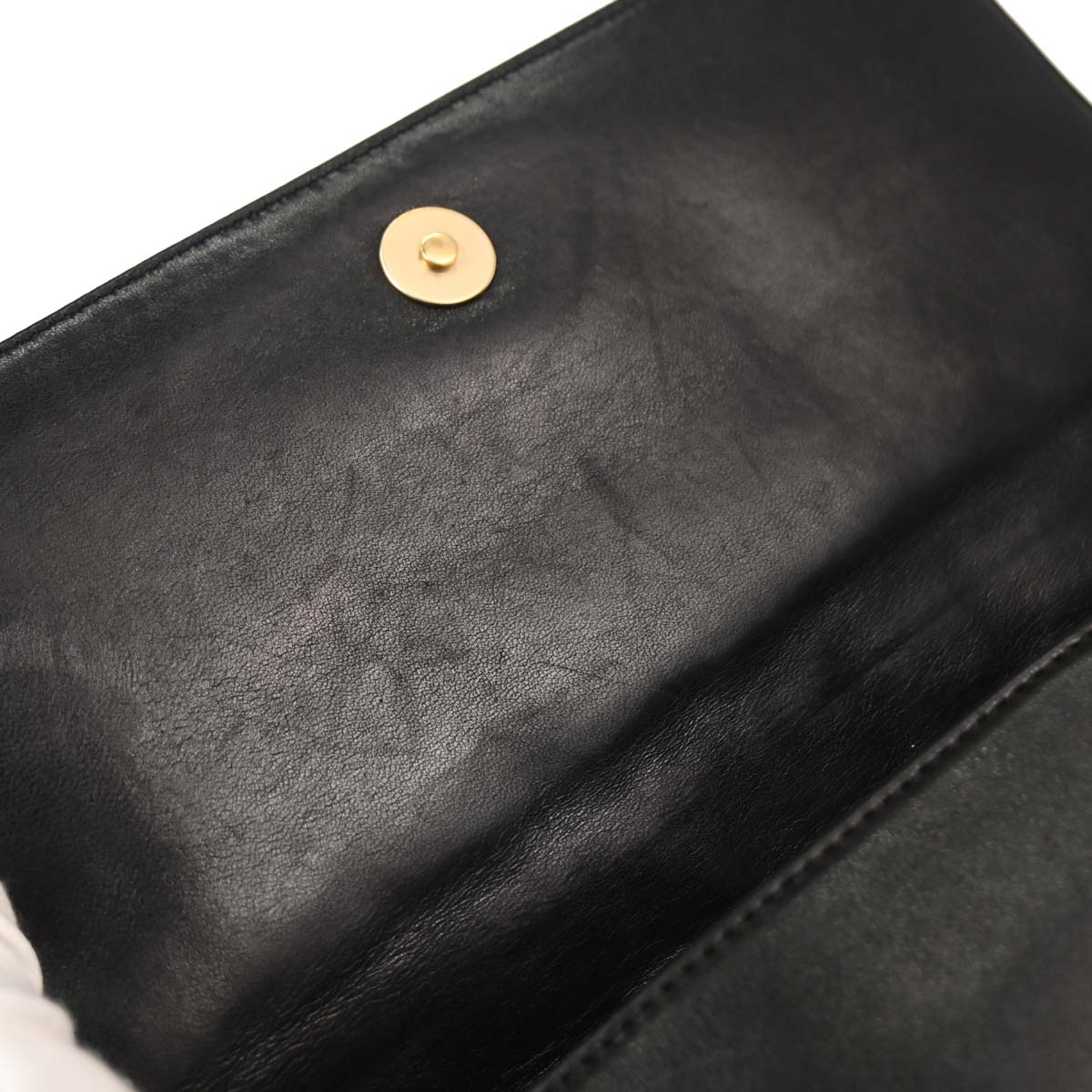 Chanel 2002-2003 Black Lambskin Choco Bar Shoulder Bag