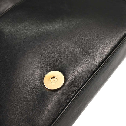 Chanel 2002-2003 Black Lambskin Choco Bar Shoulder Bag
