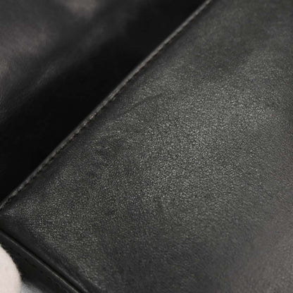 Chanel 2002-2003 Black Lambskin Choco Bar Shoulder Bag
