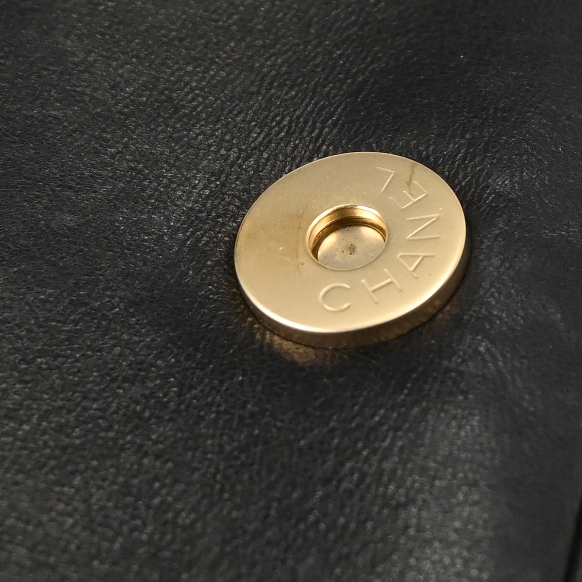 Chanel 2002-2003 Black Lambskin Choco Bar Shoulder Bag