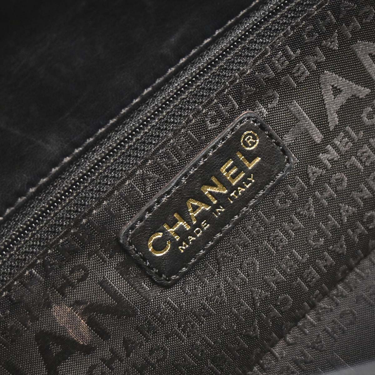 Chanel 2002-2003 Black Lambskin Choco Bar Shoulder Bag