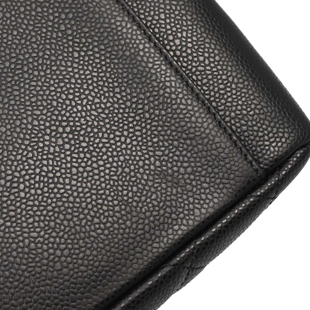 Chanel Black Caviar Skin Grand Shopping Tote GST Chain Handbag