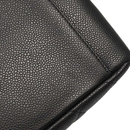 Chanel Black Caviar Skin Grand Shopping Tote GST Chain Handbag