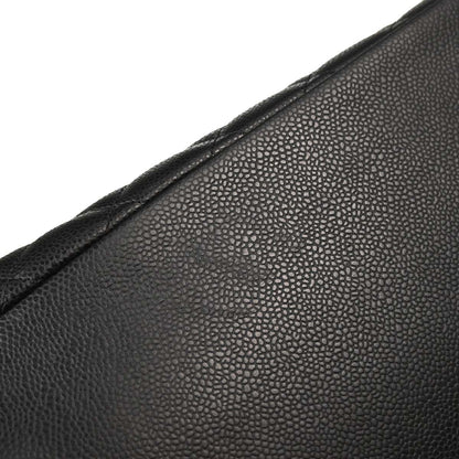 Chanel Black Caviar Skin Grand Shopping Tote GST Chain Handbag