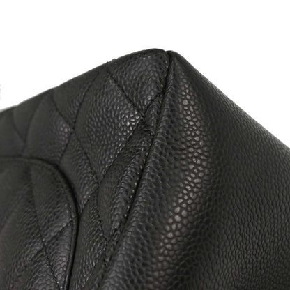 Chanel Black Caviar Skin Grand Shopping Tote GST Chain Handbag