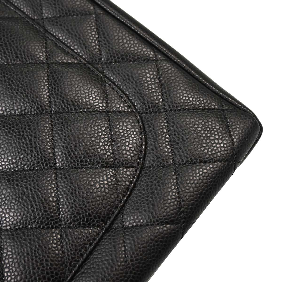 Chanel Black Caviar Skin Grand Shopping Tote GST Chain Handbag
