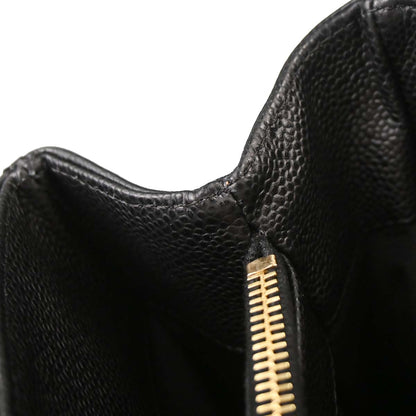 Chanel Black Caviar Skin Grand Shopping Tote GST Chain Handbag